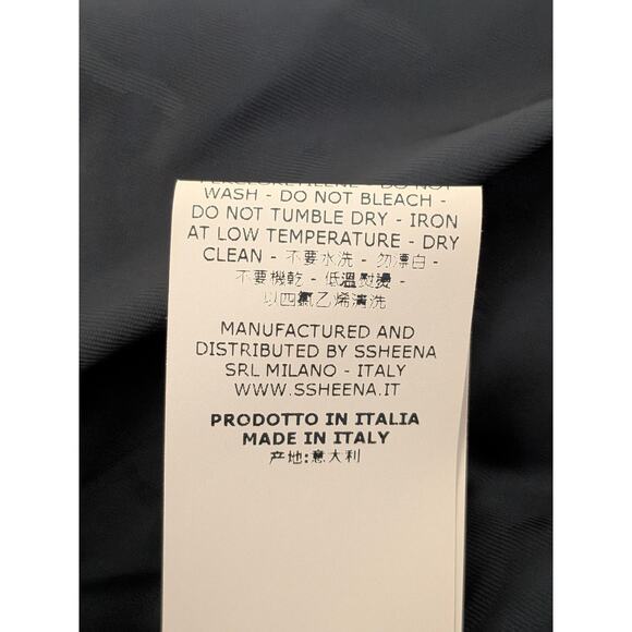 NWT Ssheena Black Puffer Long Coat IT 40 Luxury Italian Designer Outerwear Italy - Picture 11 of 11